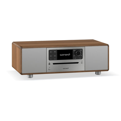 Sonoro Prestige All-in-One Schrägansicht von links, Walnuss