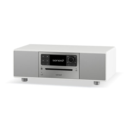 Sonoro Prestige All-in-One Schrägansicht von rechts, Weiss hochglänzend