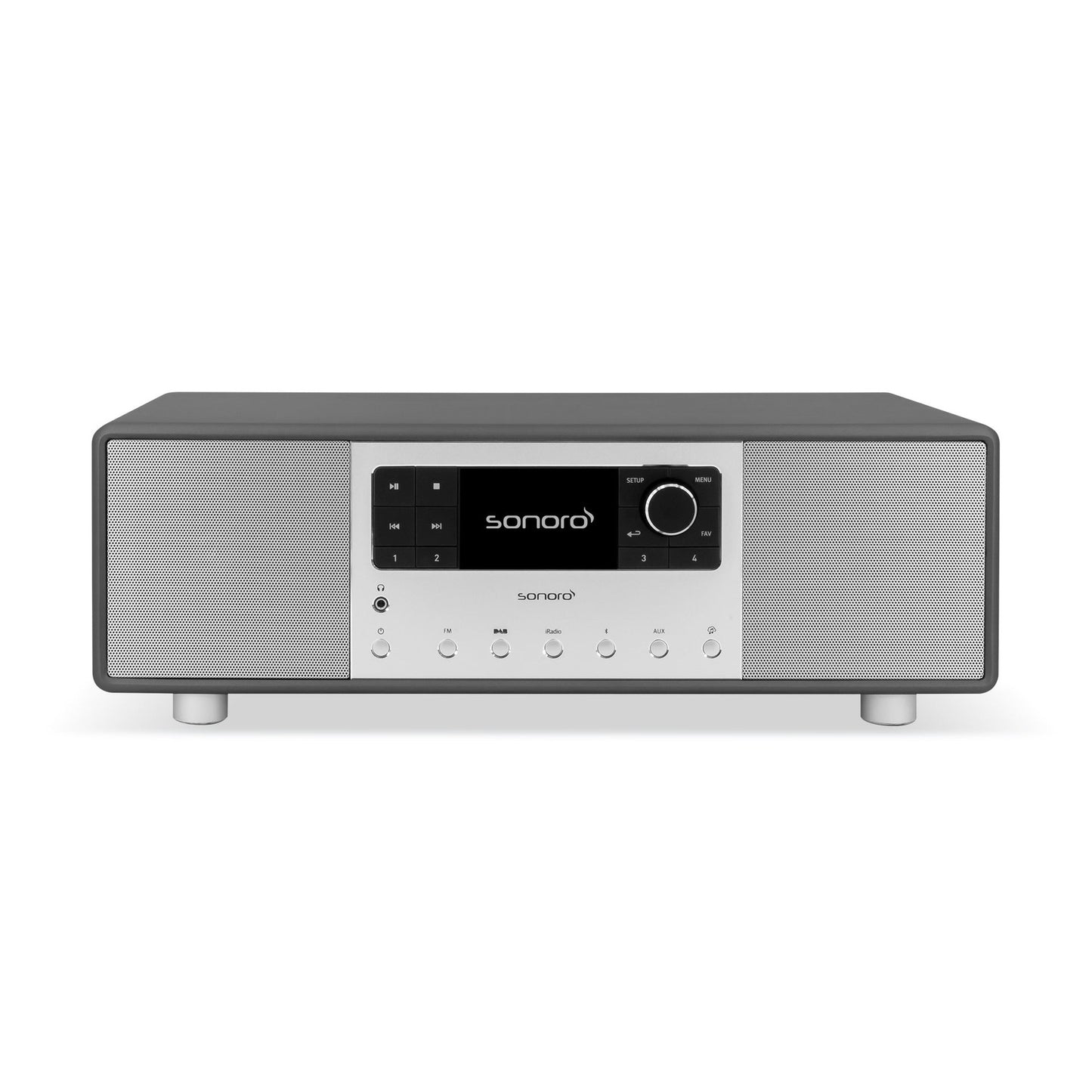 Sonoro Primus Musiksystem Frontansicht, Graphit matt