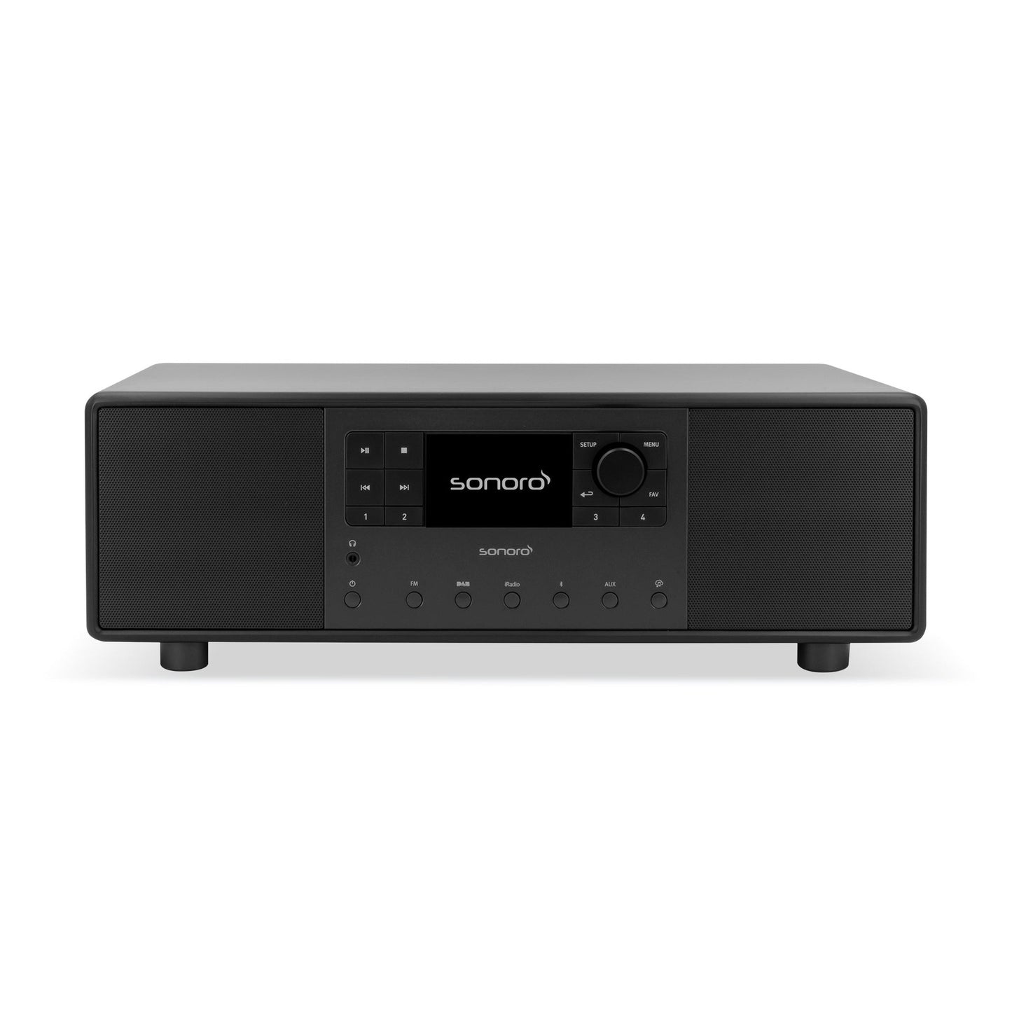 Sonoro Primus Musiksystem Frontansicht, Schwarz matt