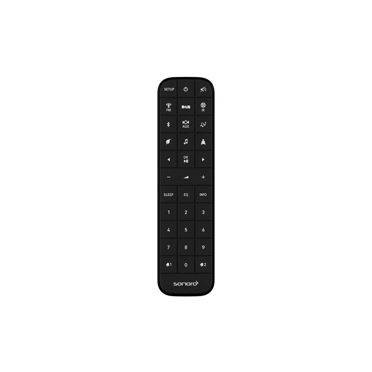 Sonoro Relax Internetradio Fernbedienung in Schwarz, Variante Silber hochglänzend