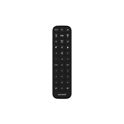 Sonoro Relax Internetradio Fernbedienung in Schwarz, Variante Silber hochglänzend