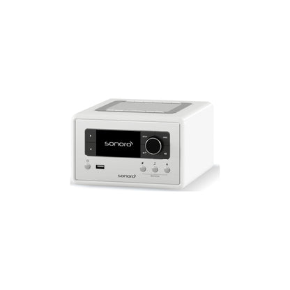 Sonoro Relax Internetradio Schrägansicht von rechts, Weiss hochglänzend