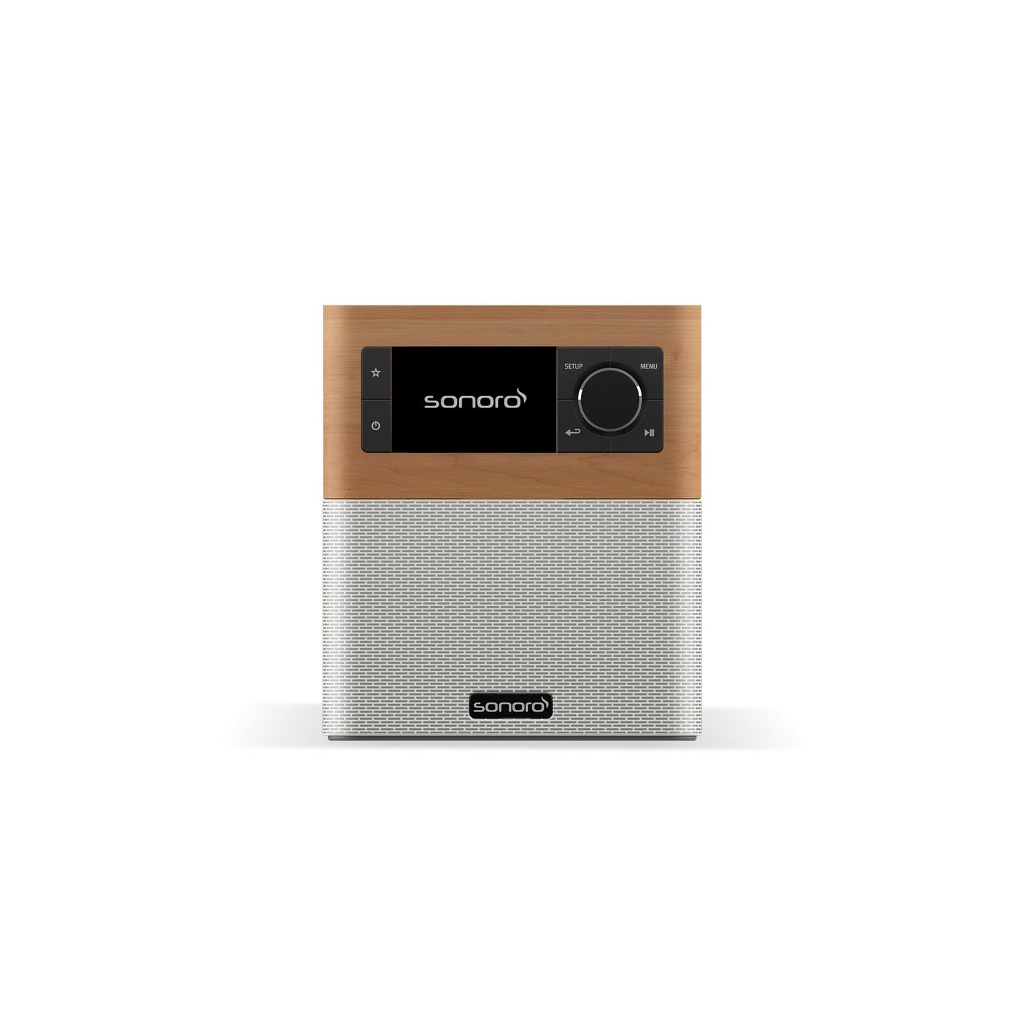 Sonoro Stream Internetradio Frontansicht, Ahorn