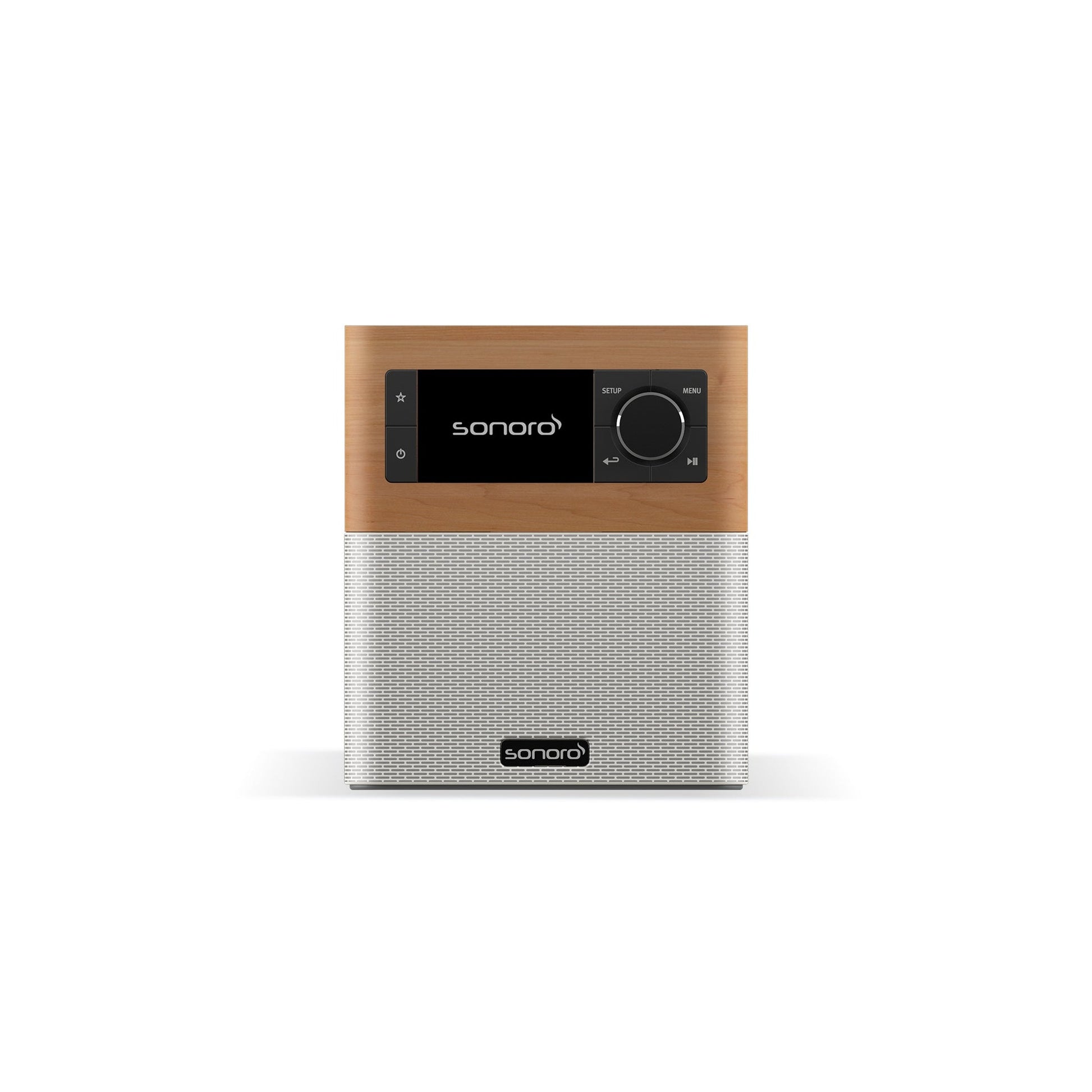 Sonoro Stream Internetradio Frontansicht, Ahorn