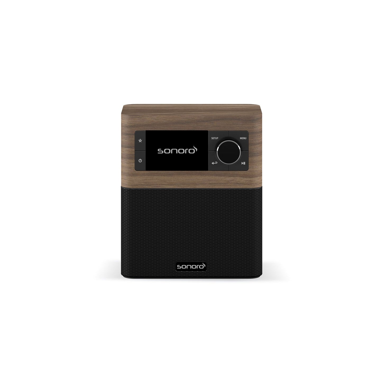 Sonoro Stream Internetradio Frontansicht, Nussbaum