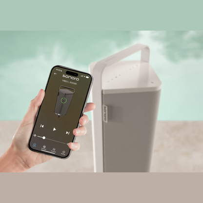 Sonoro Vibes L Bluetooth-Lautsprecher Lifestyle mit Smartphone-App, Weiss