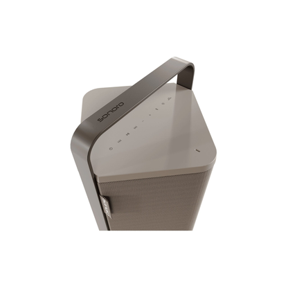 Sonoro Vibes XL Bluetooth-Lautsprecher Detailansicht Bedienfeld, Tan