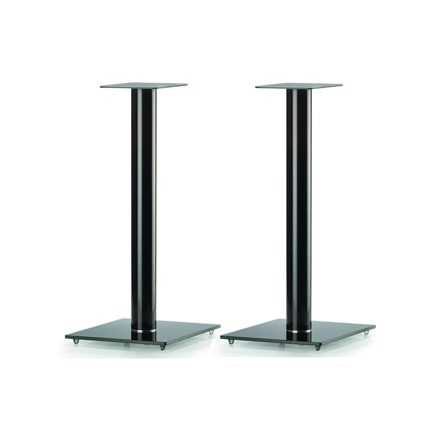 Sonorous SP100-HBLK Lautsprecher-Ständer Stereopaar in Schwarzglas mit Hochglanz-Säulen