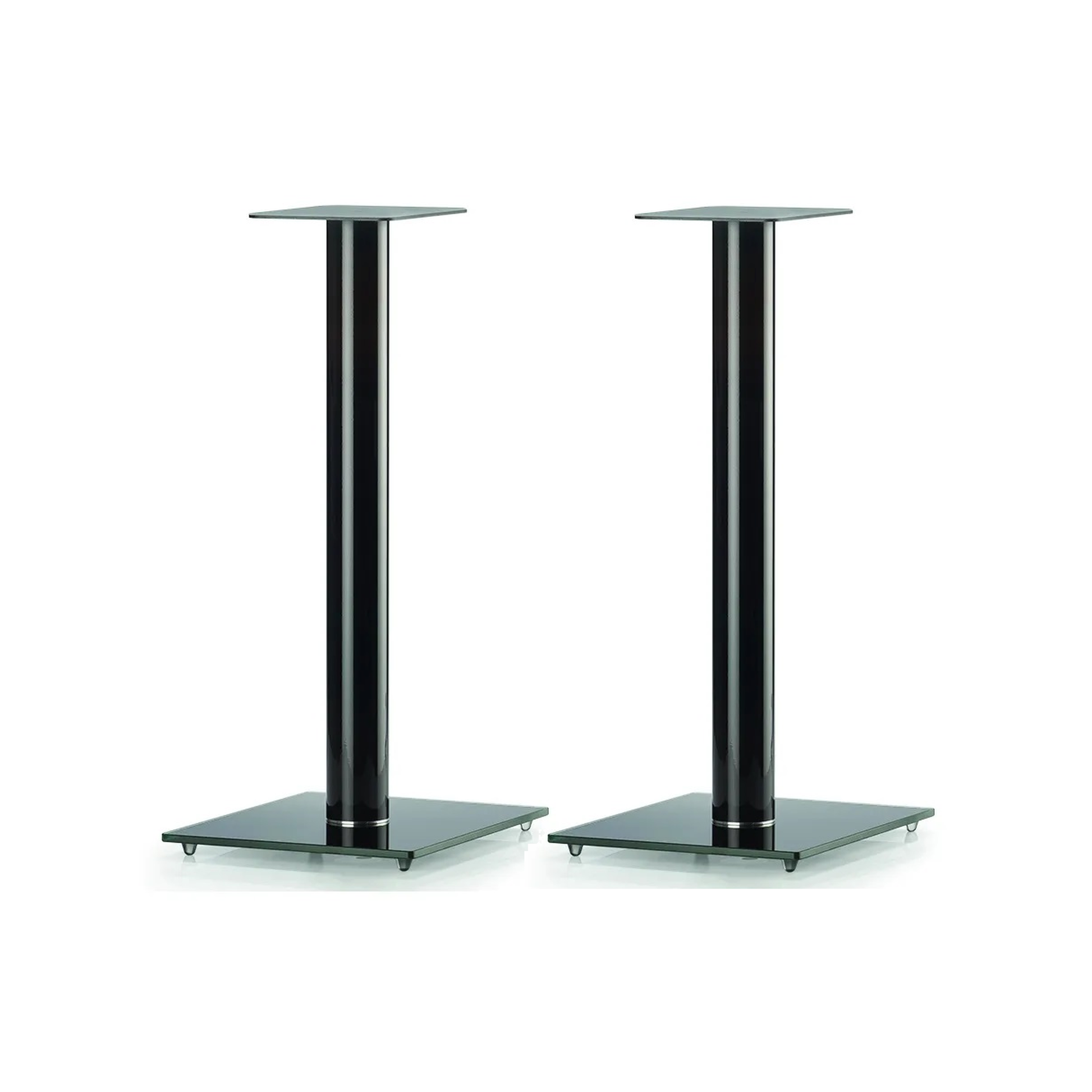 Sonorous SP100-HBLK Lautsprecher-Ständer Stereopaar in Schwarzglas mit Hochglanz-Säulen