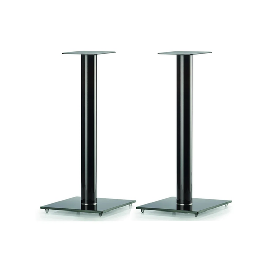 Sonorous SP100-HBLK Lautsprecher-Ständer Stereopaar in Schwarzglas mit Hochglanz-Säulen