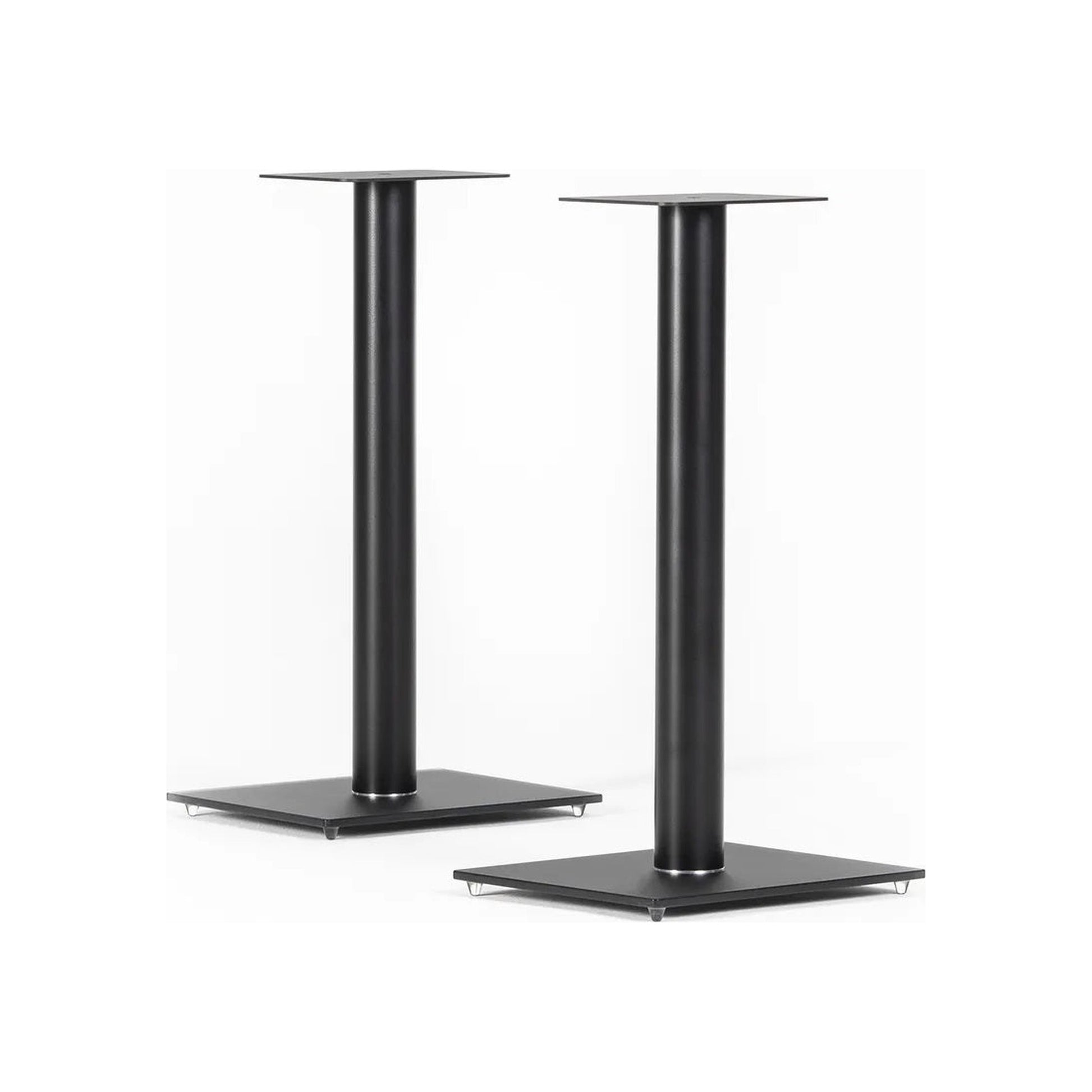Sonorous SP100 Lautsprecher-Ständer Stereopaar in Schwarz Ätzglas versetzt mit Bodenplatten