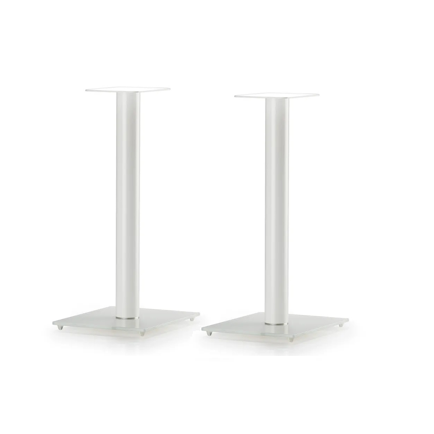 Sonorous SP100-WHT Lautsprecher-Ständer Stereopaar in Weissglas mit weissen Säulen