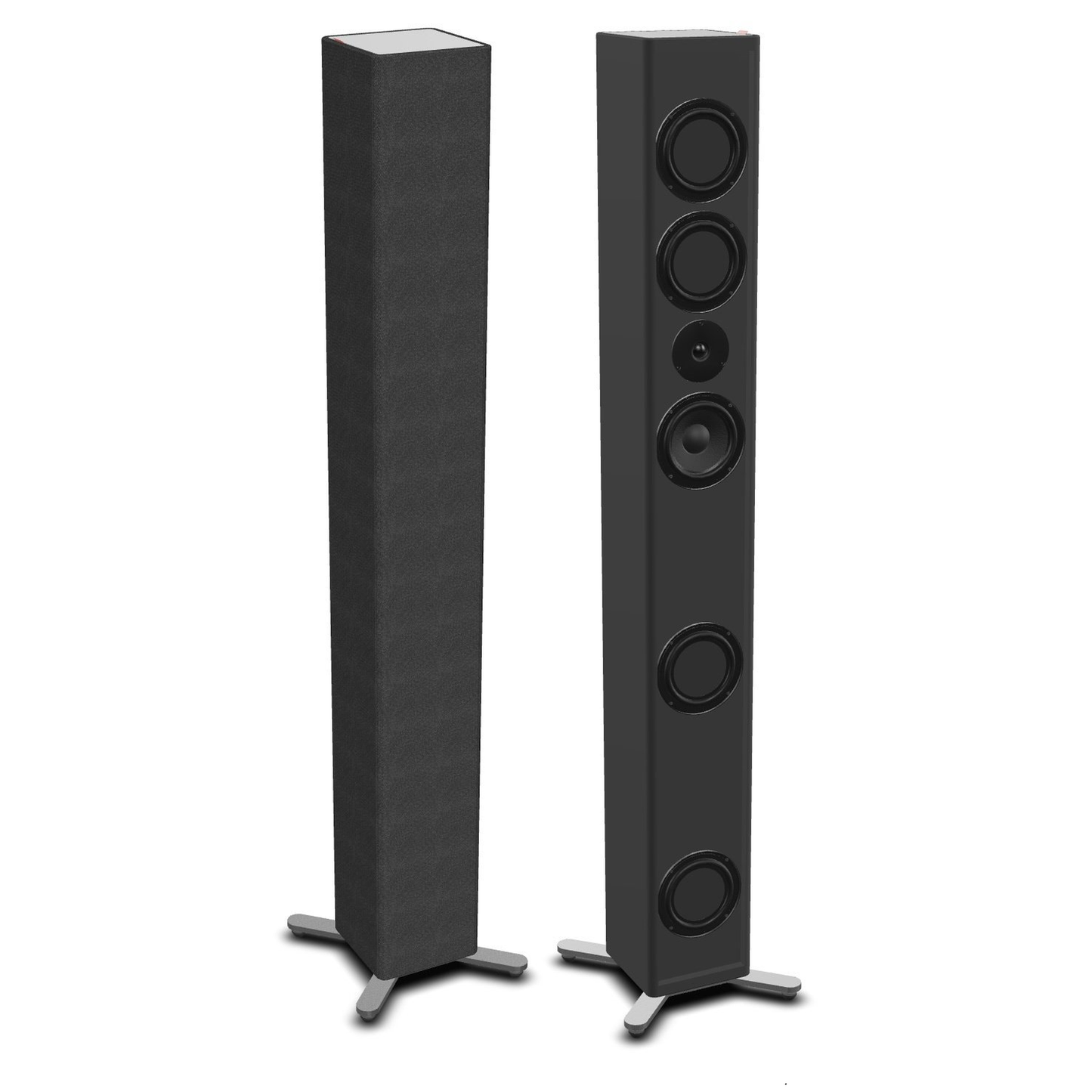 Sonox X150 Standlautsprecher Stereopaar in Anthrazit mit und ohne Stoffbespannung