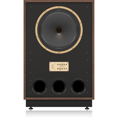 Tannoy Arden Legacy Standlautsprecher Frontansicht ohne Frontbespannung, Dual-Concentric-Chassis, drei Reflexöffnungen