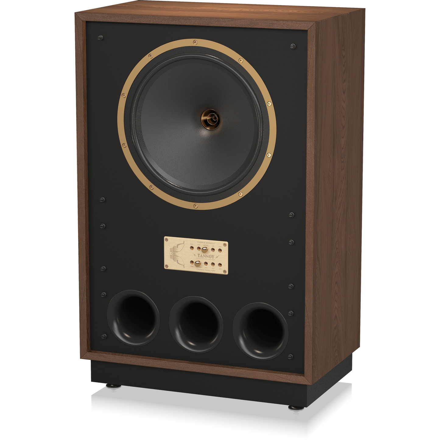Tannoy Arden Legacy Standlautsprecher Schrägansicht von rechts ohne Frontbespannung mit Dual-Concentric-Chassis