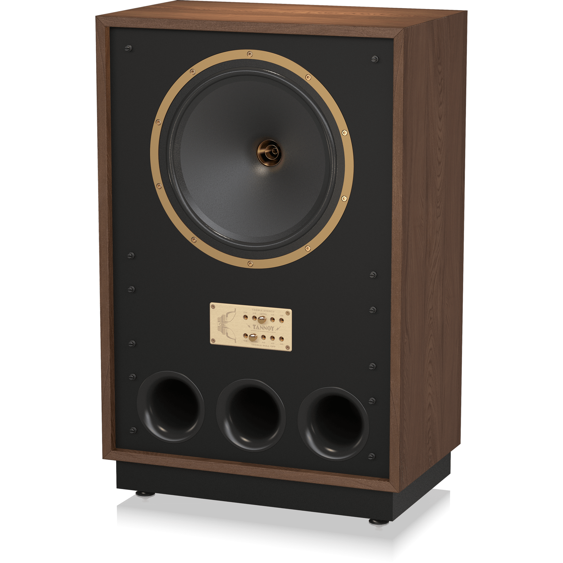 Tannoy Arden Legacy Standlautsprecher Schrägansicht von rechts ohne Frontbespannung mit Dual-Concentric-Chassis