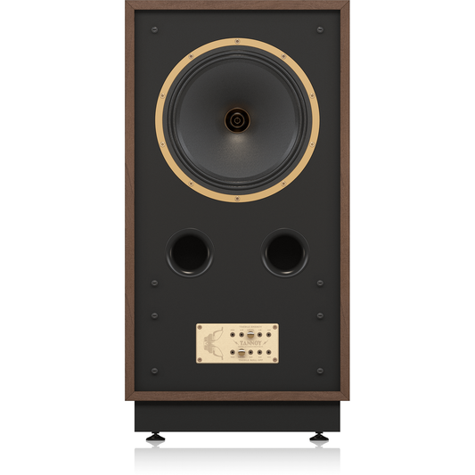 Tannoy Cheviot Legacy Standlautsprecher Frontansicht ohne Frontbespannung, Dual-Concentric-Chassis, zwei Reflexöffnungen