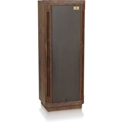 Tannoy Kensington GR Standlautsprecher Schrägansicht von links mit montierter Frontbespannung