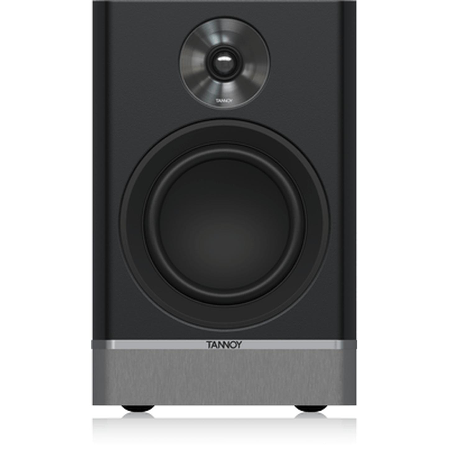 Tannoy Platinum B6 Regallautsprecher Schwarz Frontansicht ohne Frontbespannung, 2-Wege-Bestückung