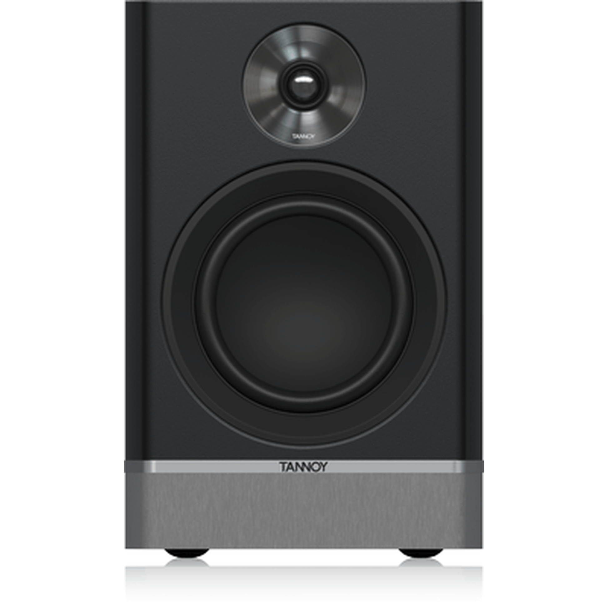 Tannoy Platinum B6 Regallautsprecher Schwarz Frontansicht ohne Frontbespannung, 2-Wege-Bestückung