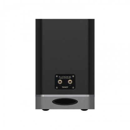 Tannoy Platinum B6 Regallautsprecher Schwarz Rückansicht mit Lautsprecherterminal und Bassreflexöffnung