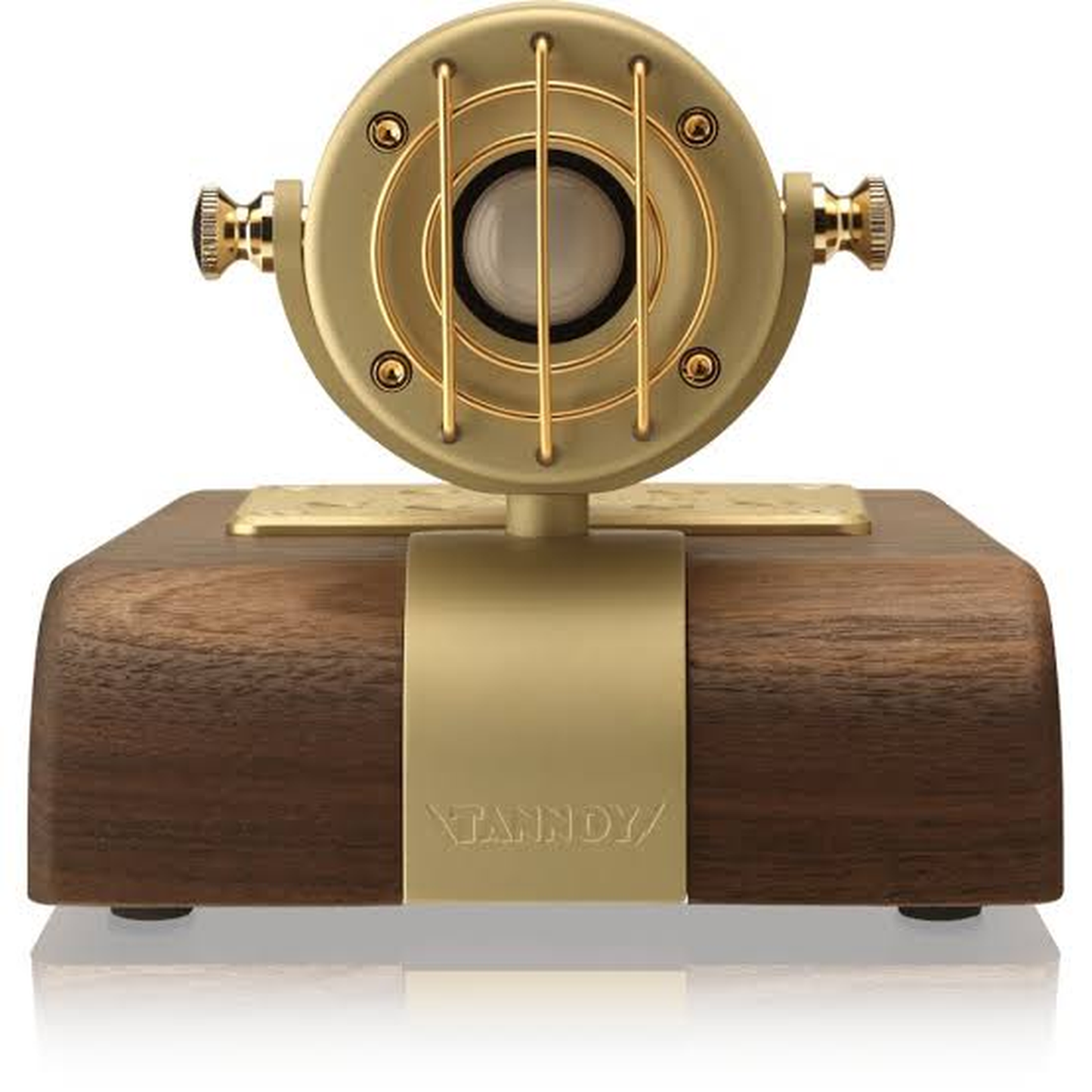 Tannoy Prestige GR Super Tweeter Frontansicht mit Schutzgitter auf Holzsockel