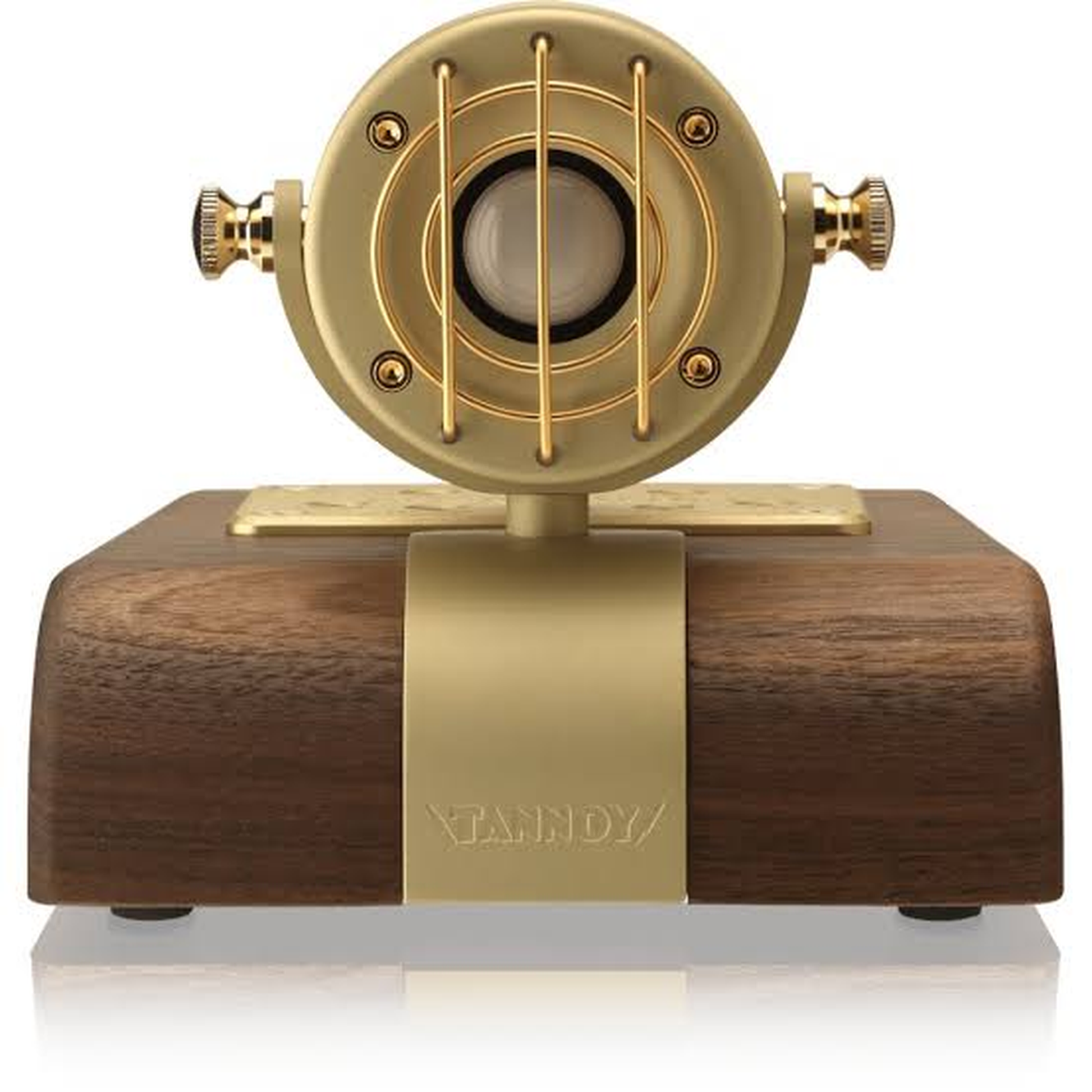 Tannoy Prestige GR Super Tweeter Frontansicht mit Schutzgitter auf Holzsockel
