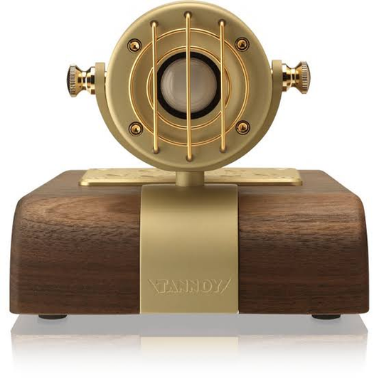 Tannoy Prestige GR Super Tweeter Frontansicht mit Schutzgitter auf Holzsockel