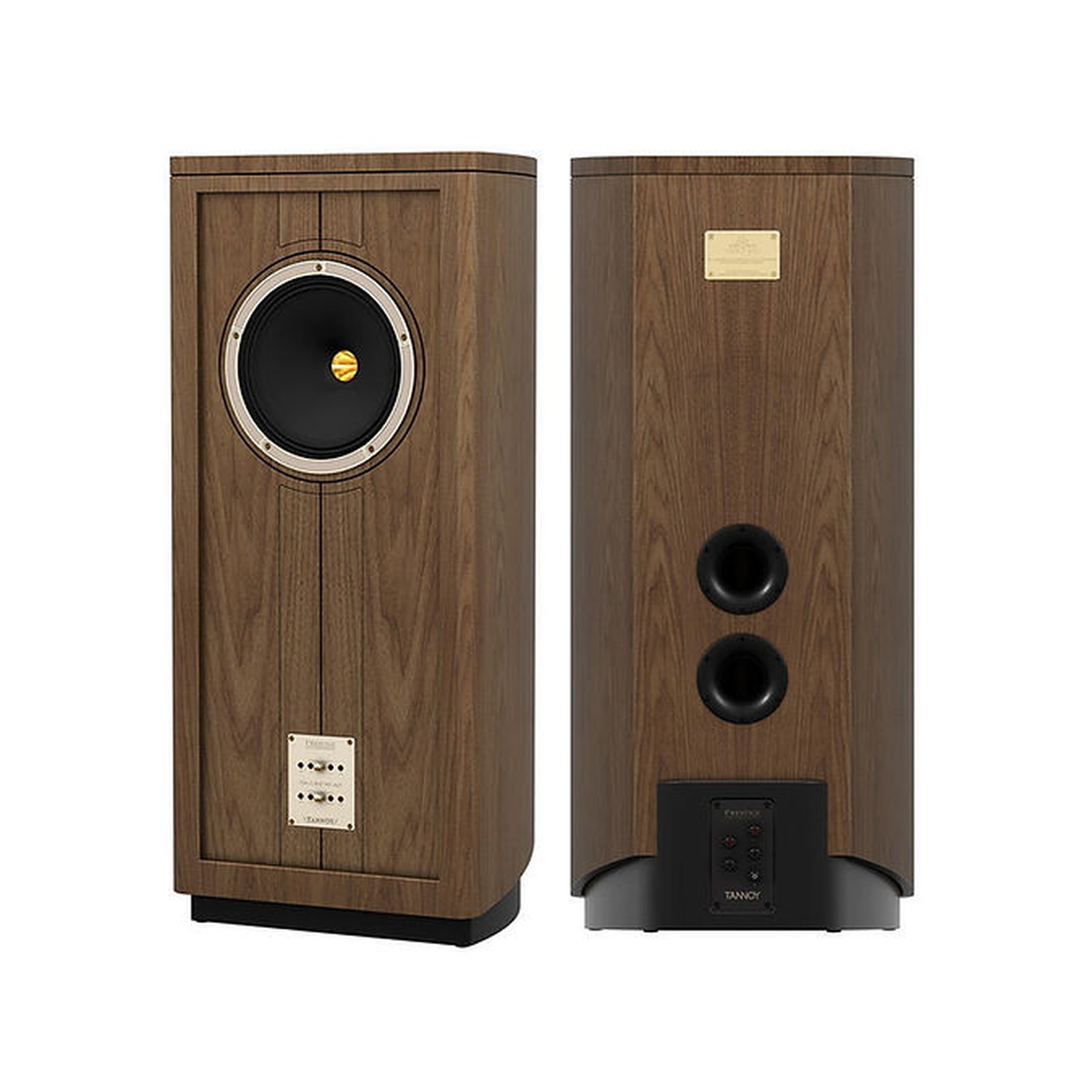 Tannoy Prestige GRF Standlautsprecher Paaransicht mit Front- und Rückseite nebeneinander