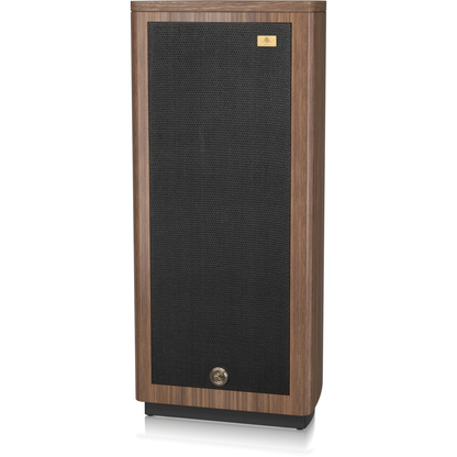 Tannoy Prestige GRF Standlautsprecher Schrägansicht mit montierter Frontbespannung