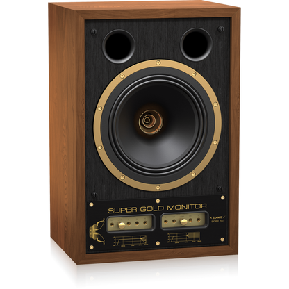 Tannoy SGM 10 Regallautsprecher Schrägansicht von links ohne Frontbespannung