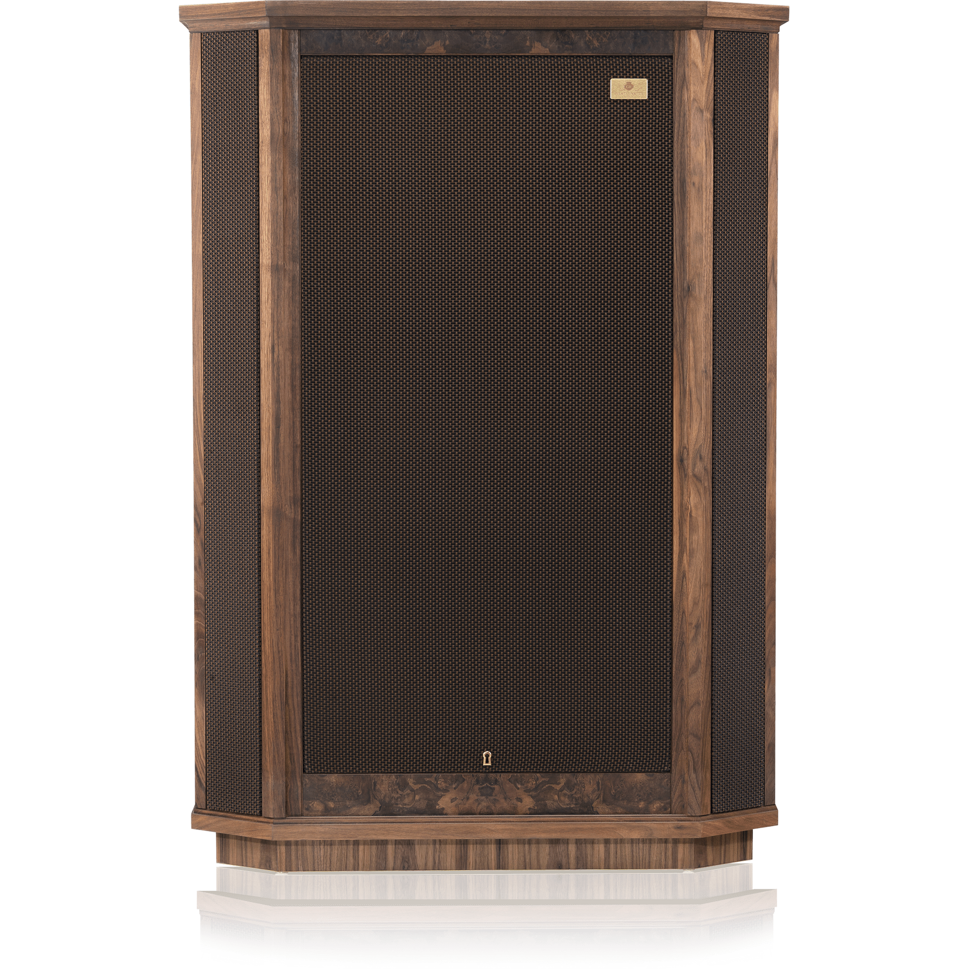 Tannoy Westminster Royal GR Standlautsprecher Frontansicht mit montierter Frontbespannung