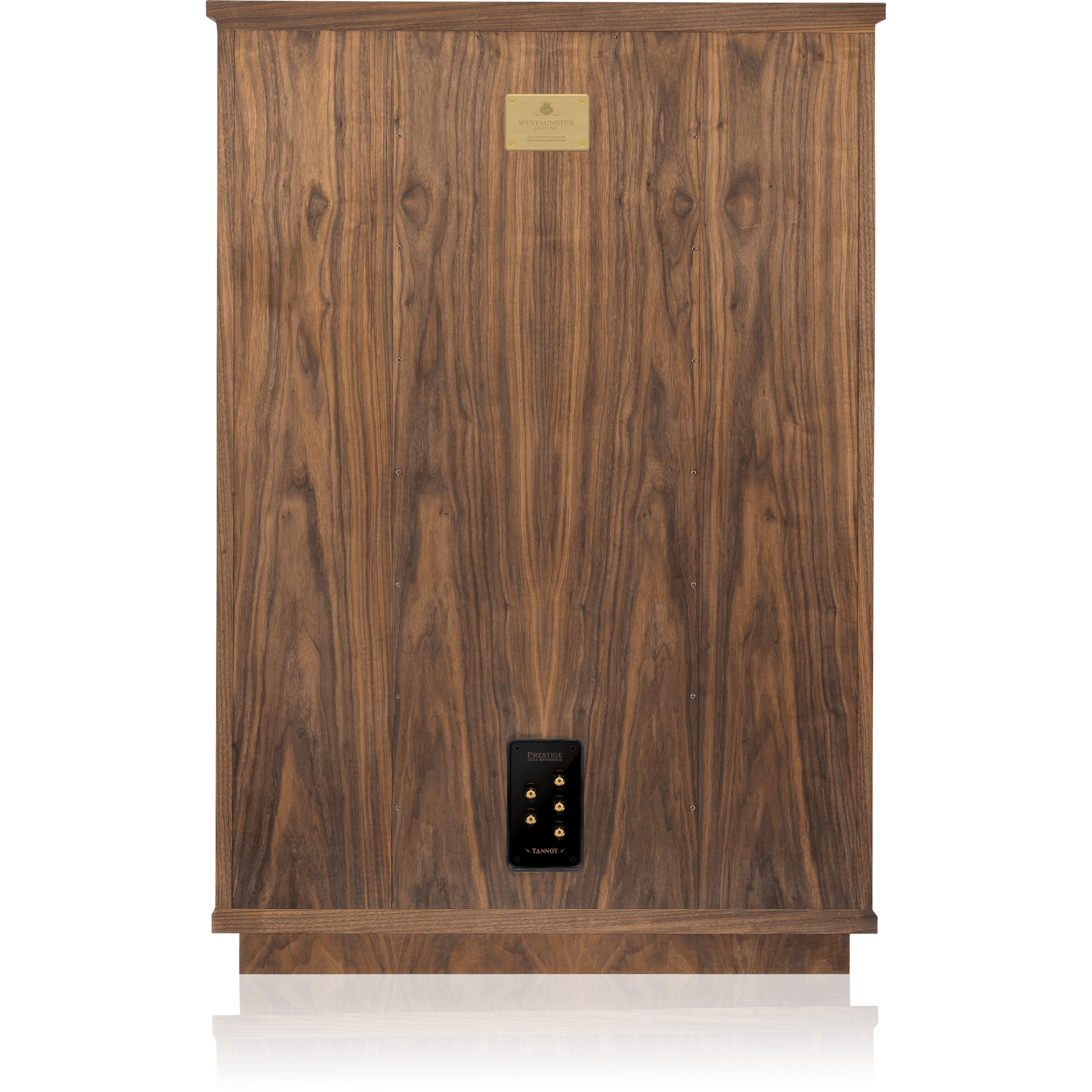Tannoy Westminster Royal GR Standlautsprecher Rückansicht mit Anschlussfeld und Typenschild