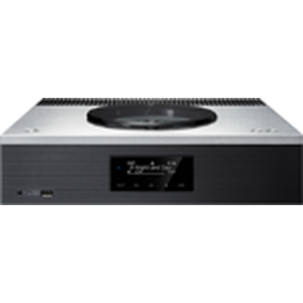Technics SA-C600 CD-Netzwerk-Receiver Silber Frontansicht mit CD-Fach und Display