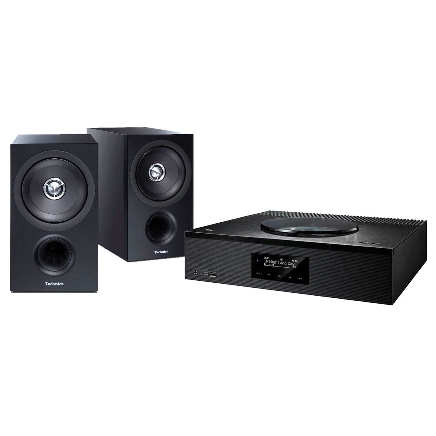 Technics SA-C600 + SB-C600 HiFi-Set Schwarz Lieferumfang mit SA-C600 Receiver und SB-C600 Lautsprecherpaar