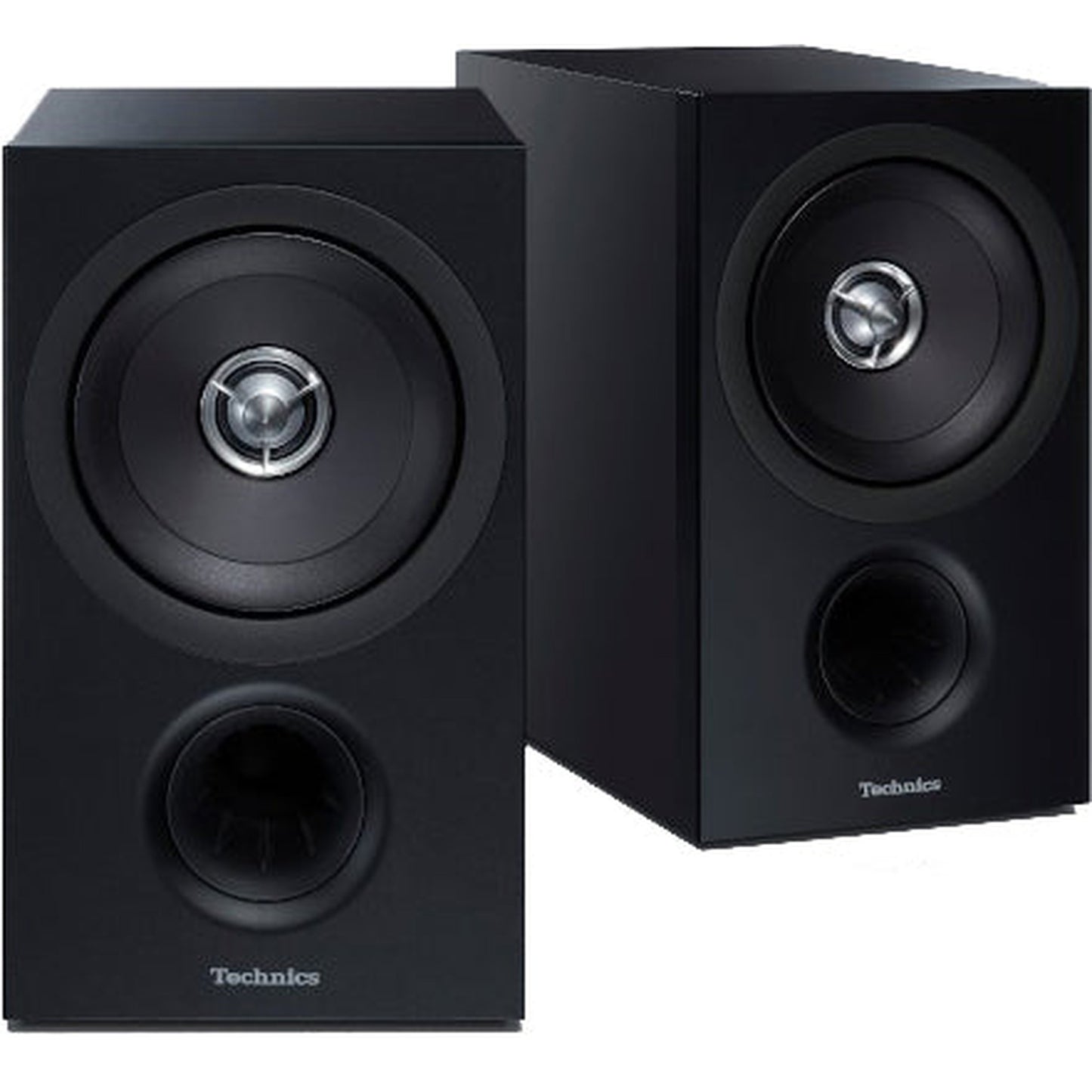 Technics SA-C600 + SB-C600 HiFi-Set Schwarz Stereopaar SB-C600 ohne Abdeckungen