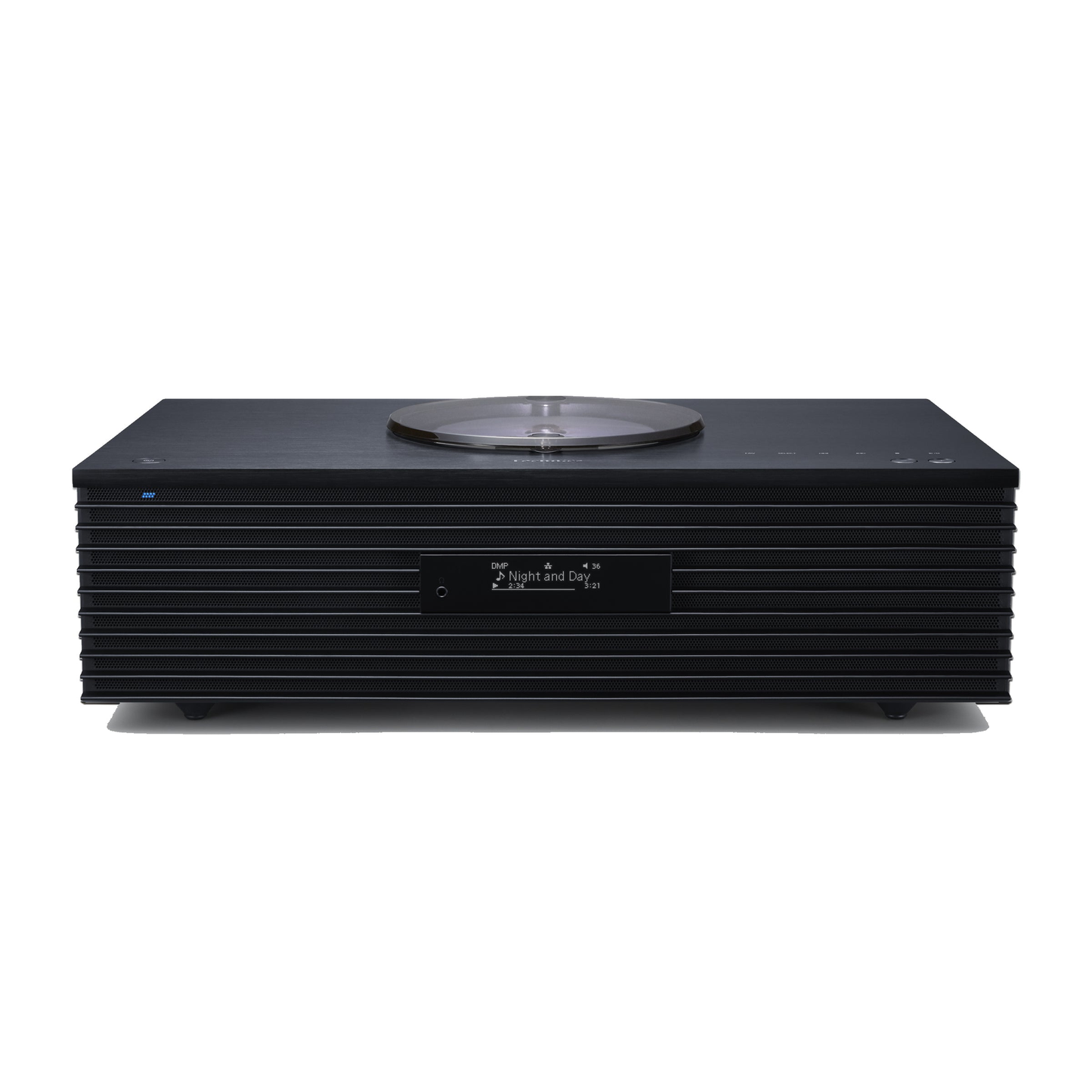 Technics SC-C70MK2 Kompaktanlage Schwarz Frontansicht mit Lamellenfront und Display