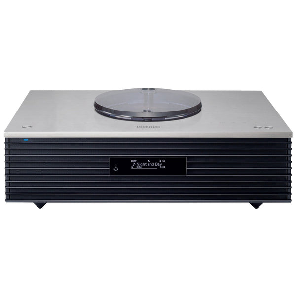 Technics SC-C70MK2 Kompaktanlage Silber Frontansicht mit Lamellenfront und Display