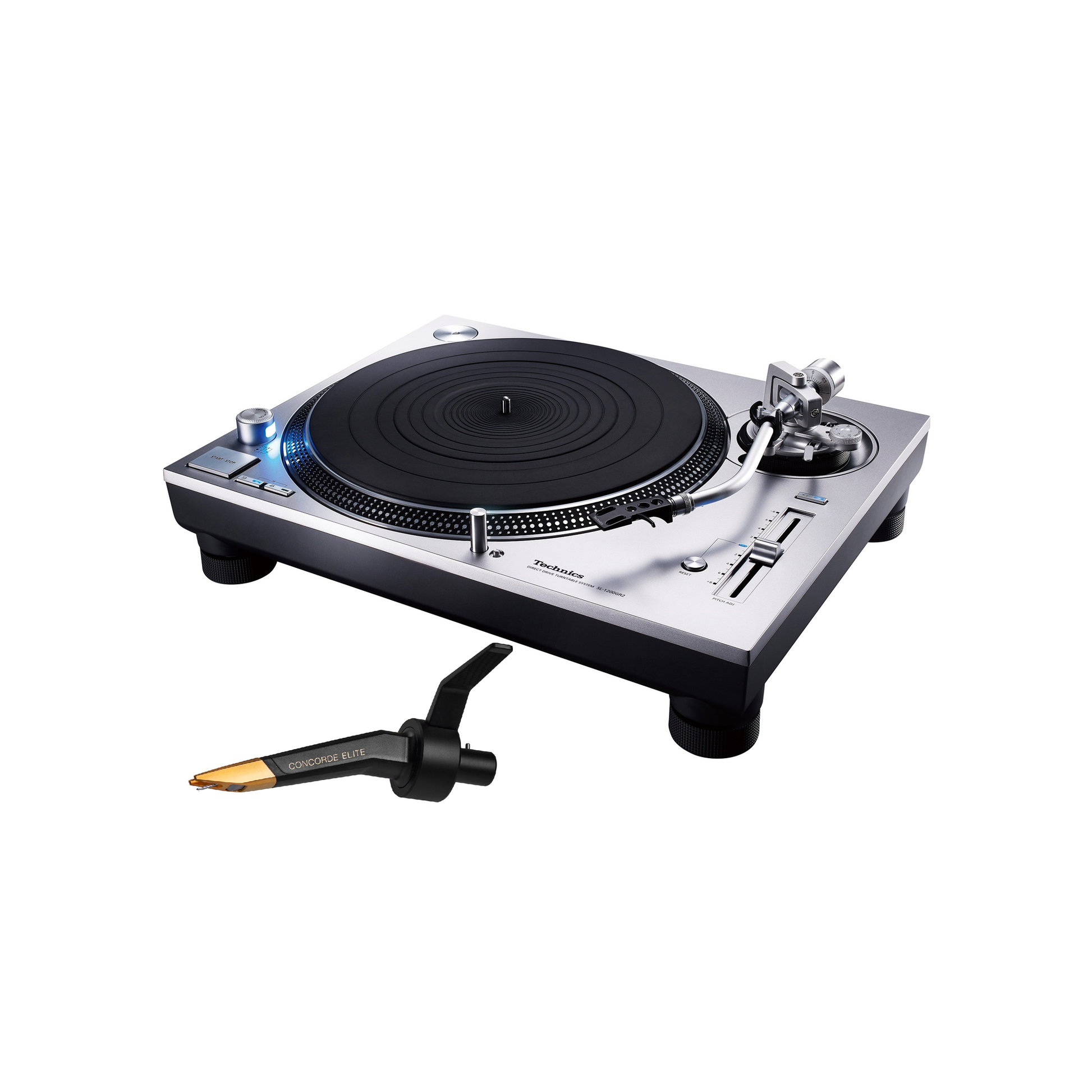 Technics SL-1200GR2 + Concorde Elite Plattenspieler-Set Lieferumfang mit Ortofon Concorde Elite Tonabnehmer