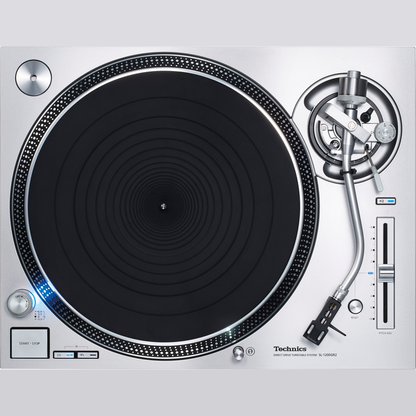 Technics SL-1200GR2 + Concorde Music Red Plattenspieler-Set Draufsicht mit Plattenteller und Tonarm