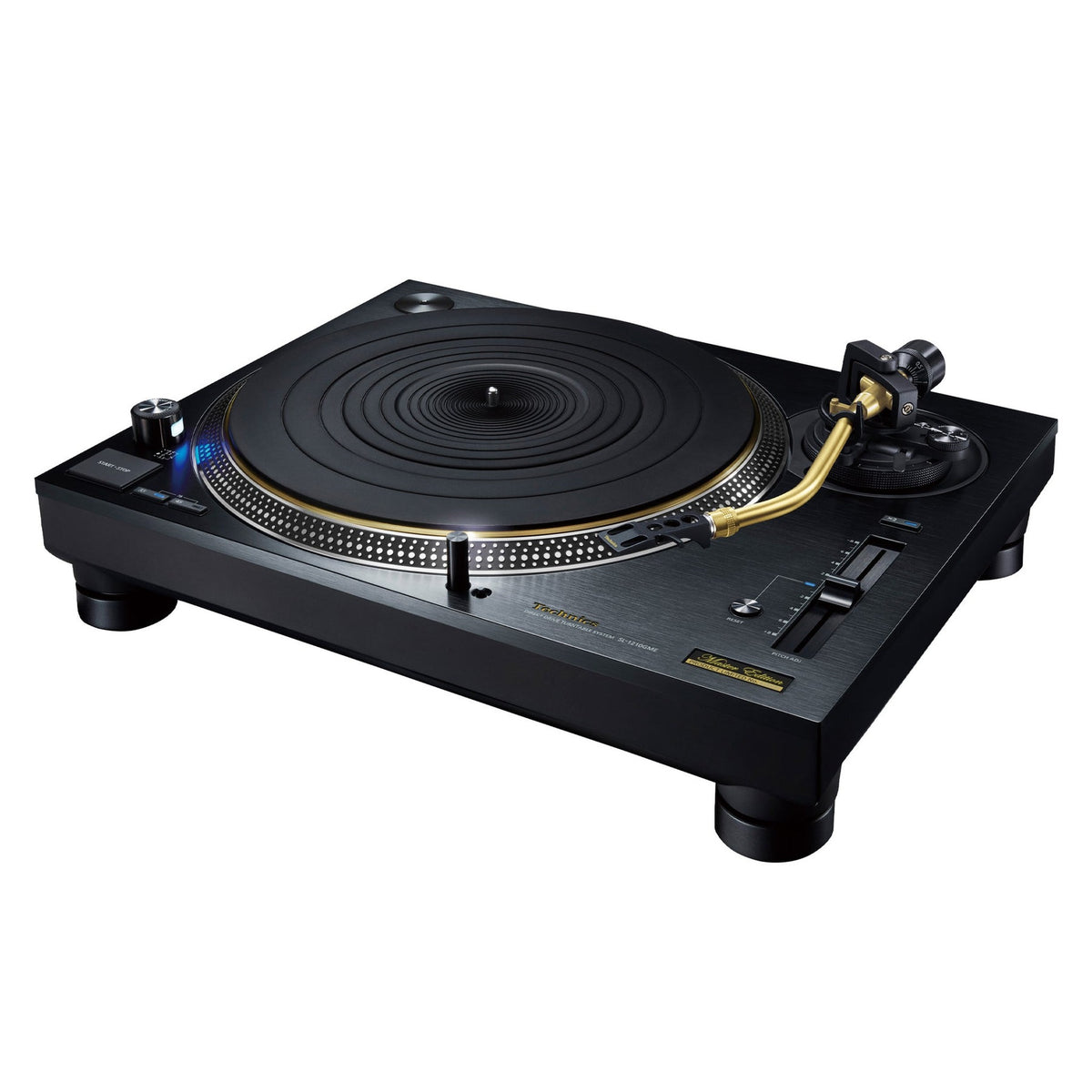 Technics SL-1210GME Master Edition Plattenspieler Draufsicht auf Plattenteller und Tonarm