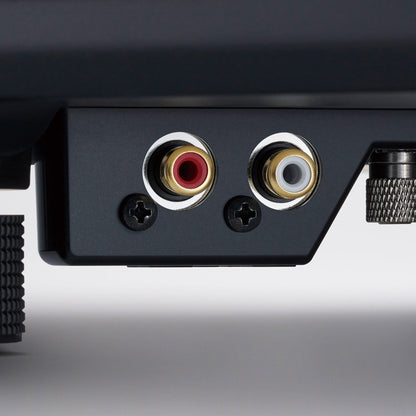Technics SL-1300G Plattenspieler Silber Anschlussfeld mit Cinch-Ausgängen und Masseklemme