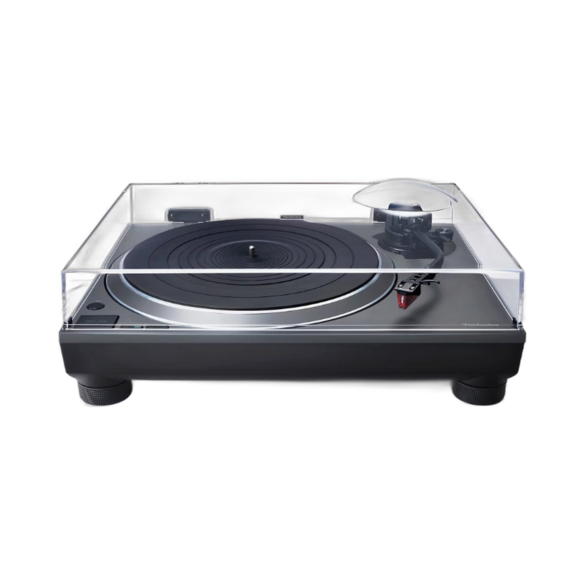 Technics SL-1500CS Plattenspieler Schrägansicht mit aufgesetzter Staubschutzhaube