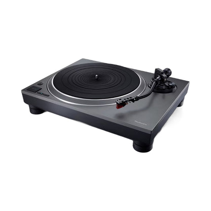 Technics SL-1500CS Plattenspieler Schrägansicht mit Plattenteller, Tonarm und Tonabnehmer