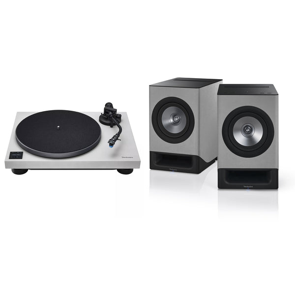 Technics SL-40CBT + SC-CX700 HiFi-Set Grau Lieferumfang mit Plattenspieler und Lautsprecherpaar