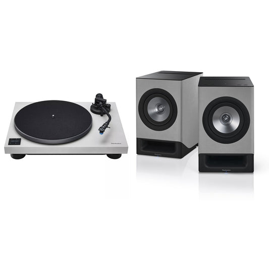Technics SL-40CBT + SC-CX700 HiFi-Set Grau Lieferumfang mit Plattenspieler und Lautsprecherpaar