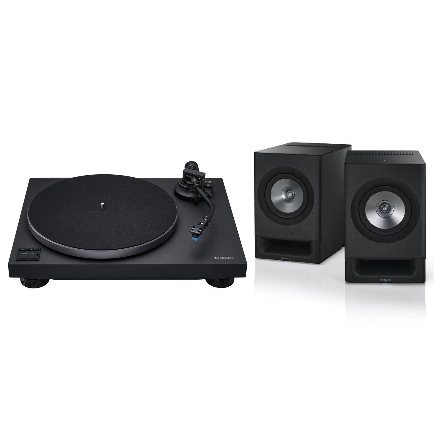Technics SL-40CBT + SC-CX700 HiFi-Set Schwarz Lieferumfang mit Plattenspieler und Lautsprecherpaar