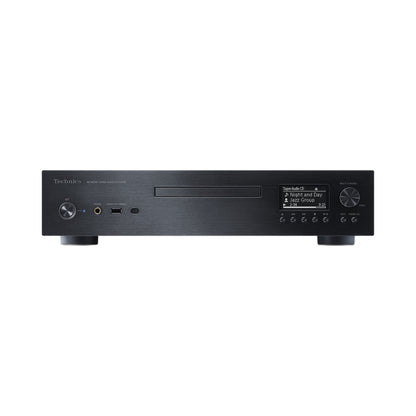 Technics SL-G700M2 Netzwerk-SACD-Player Schwarz Frontansicht mit Display, CD-Schacht und Multi-Control-Regler