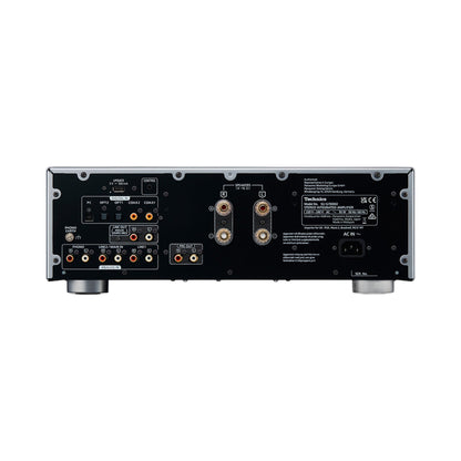 Technics SU-G700M2 Vollverstärker Rückansicht, Abbildung Silber, Phono-, Line- und Digitaleingänge, Klemmen